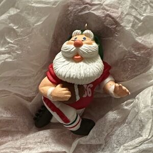 Hallmark Keepsake "Touchdown Santa" ornament from 1986.